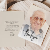 Custom Foto Black Script 90. Geburtstagsparty