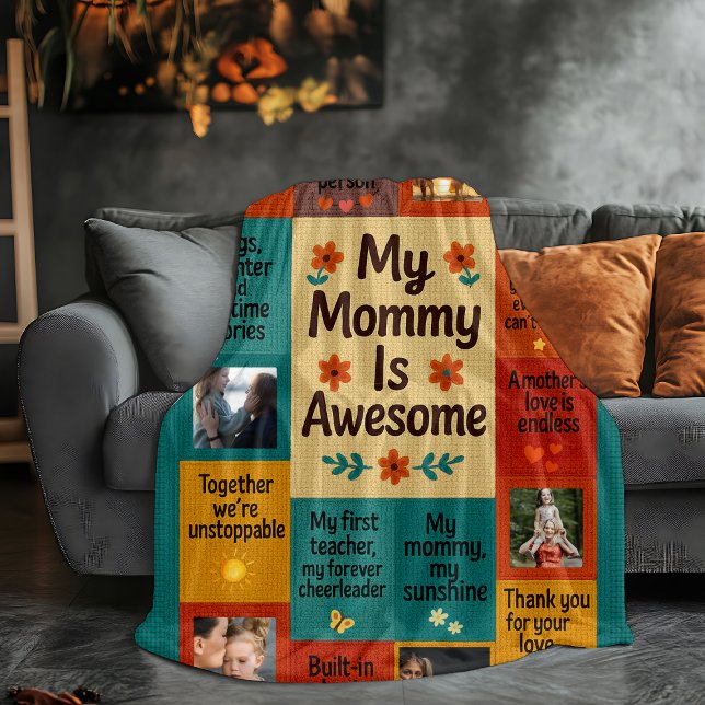Custom Foto Blanket - "My Mommy is Phantastisch" Sherpadecke (Von Creator hochgeladen)