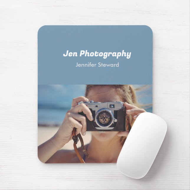 Custom Foto Blue Fotograf Mousepad (Mit Mouse)