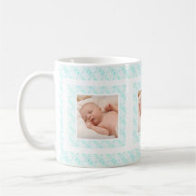 Custom Foto Blue Pattern Mutter Day Mama Mommy