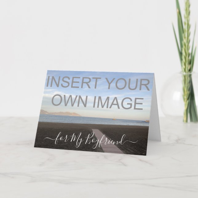 Custom Foto Boyfriend Valentines Urlaubskarte Feiertagskarte (Vorderseite)