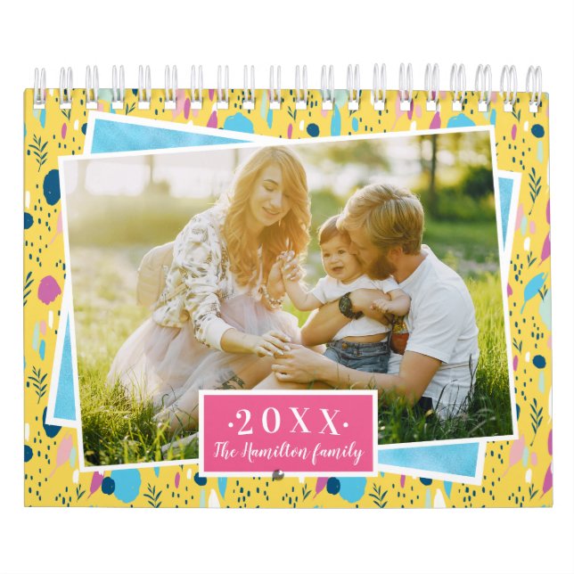 Custom Foto Bright Colors 2021 Family Kalender (Titelbild)