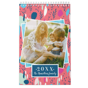Custom Foto Bright Colors 2022 Family Kalender