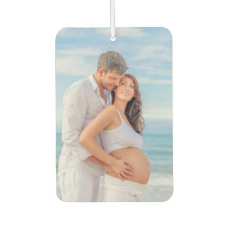 Custom Foto Bump on Board Blue Wood Autolufterfrischer