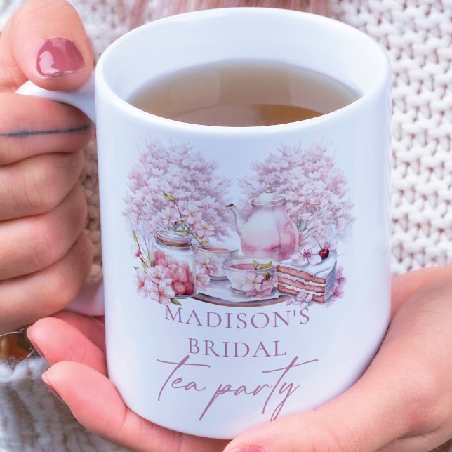 Custom Foto Cherry Blossom Bridal tea Jumbo-Tasse (Von Creator hochgeladen)
