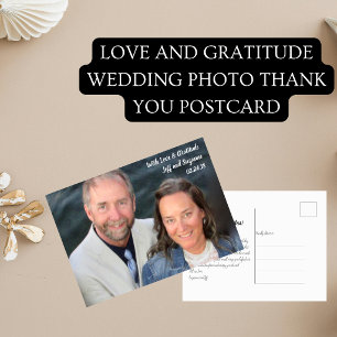 Custom Foto Christlich Hochzeit Danke Postcard Postkarte
