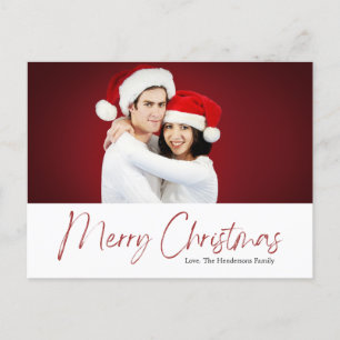 Custom Foto Christmas Card Personalisiert Postcard Feiertagspostkarte