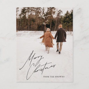 Custom Foto Christmas Card Personalisiert Postcard Feiertagspostkarte