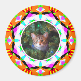 Custom Foto Christmas Cat Mama Mum Vater Orange Pi Magnet