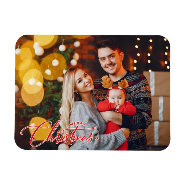 Custom Foto Christmas Foto Magnet (Horizontal)