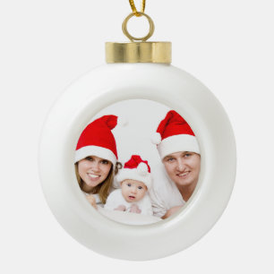 Custom Foto Christmas Keramik Kugel-Ornament