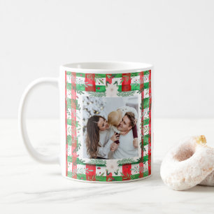 Custom Foto Christmas Personalisiert Familienname Kaffeetasse