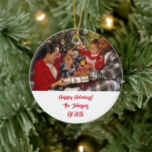 CUSTOM-FOTO-CHRISTMAS-VERZEICHNIS KERAMIK ORNAMENT