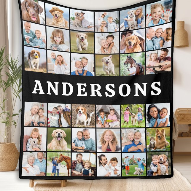 Custom Foto Collage 36 Personalisiert Moderne Fami Fleecedecke (Von Creator hochgeladen)