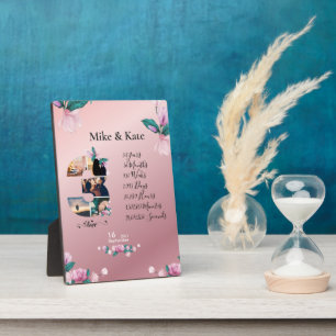 Custom Foto Collage 3. Jahrestag des Freundes Fotoplatte