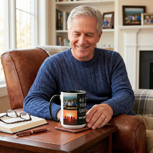 Custom Foto Collage 60. Geburtstag Geschenke für M Tasse