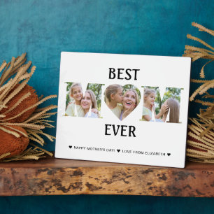 Custom Foto Collage Beste Mama je Mütter Tag Fotoplatte