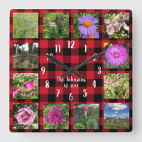 Custom Foto Collage Country Red Buffalo Kariert