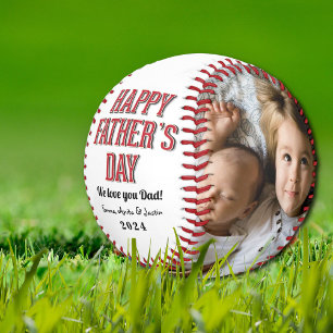 Custom Foto Collage Happy Vatertag Baseball