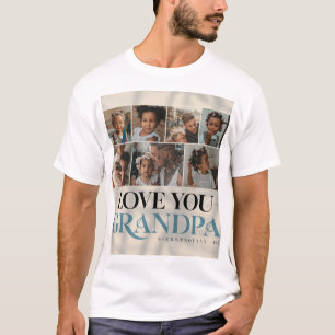 "Custom Foto Collage "Liebe You Opa" T - Shirt -