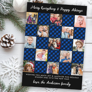 Custom Foto Collage Patchwork Weihnachten Kariert