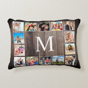 Custom Foto Collage Rustic Bauernfamilie Dekokissen