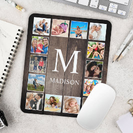 Custom Foto Collage Rustic Bauernfamilie Mousepad