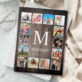 Custom Foto Collage Rustic Bauernfamilie Notizblock