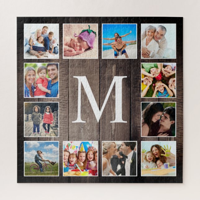 Custom Foto Collage Rustic Bauernfamilie Puzzle (Vertikal)