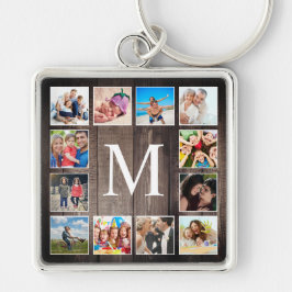 Custom Foto Collage Rustic Bauernfamilie Schlüsselanhänger