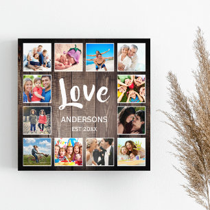 Custom Foto Collage Rustic Farmhouse Love Family