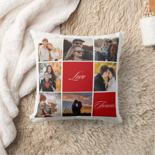 Custom Foto Collage Throw Kissen - Liebe & Forever