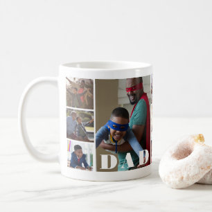 Custom Foto Collage Vater Vatertag Kaffeetasse