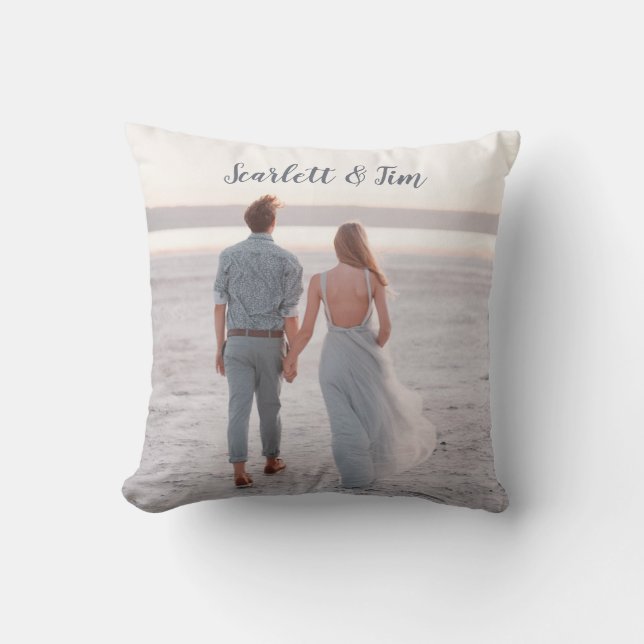 Custom Foto Couple Goals Throw Kissen (Vorderseite)