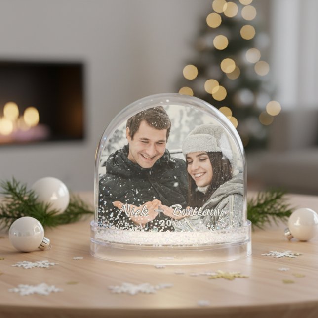 Custom Foto Couple Personalisiert Weihnachten Schneekugeln (Custom Photo Couple Personalized Christmas Snow Globe)