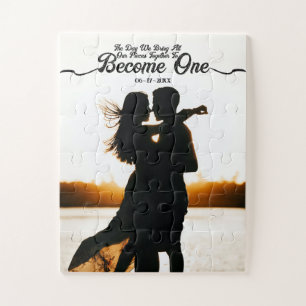 Custom Foto & Date Unity Wedding Day Puzzle