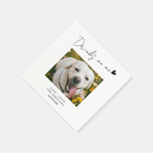 Custom Foto Drinks auf mir Haustier Hochzeit Serviette