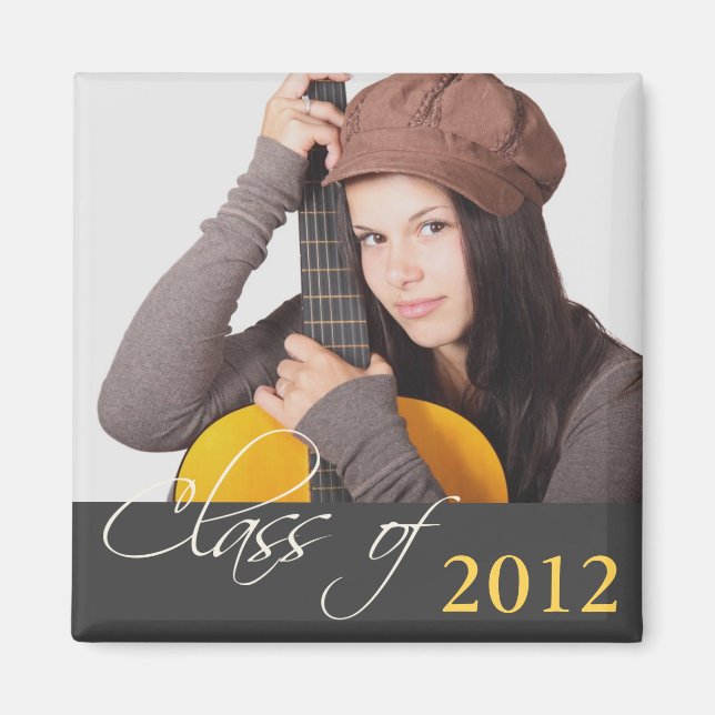 Custom Foto dunkelgraue Klasse der Schule Abschlus Magnet (Vorne)