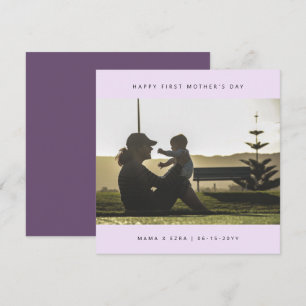 Custom Foto Elegant First Mother's Day Modern Karte