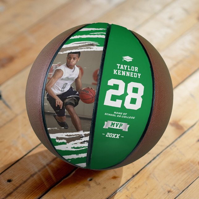 Custom Foto End of Season MVP Green Basketball (Von Creator hochgeladen)