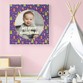 Custom Foto Erste Weihnachtsgeschenke für Tochter Leinwanddruck