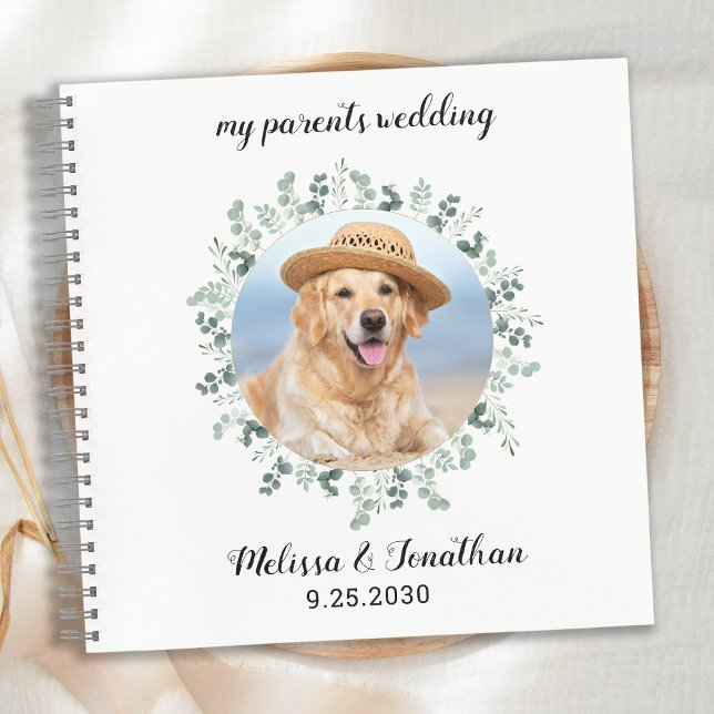 Custom Foto Eucalyptus Pet Wedding Guest Book Notizbuch (Von Creator hochgeladen)