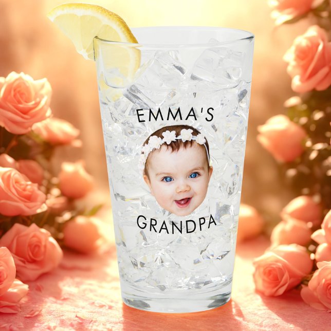Custom Foto Face Mama Oma Opa Geburtstag Glas (Von Creator hochgeladen)