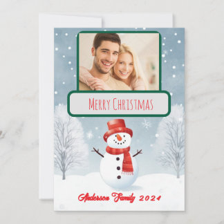 Custom Foto Family Christmas Card Einladung