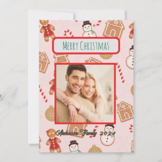 Custom Foto Family Christmas Card Einladung