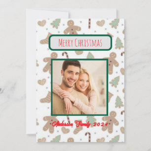 Custom Foto Family Christmas Card Einladung