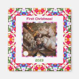 Custom Foto First Christmas New Weds New Zuhause Magnet