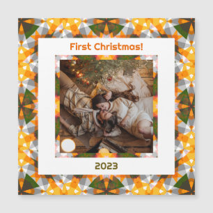 Custom Foto First Christmas New Weds New Zuhause Magnetkarte