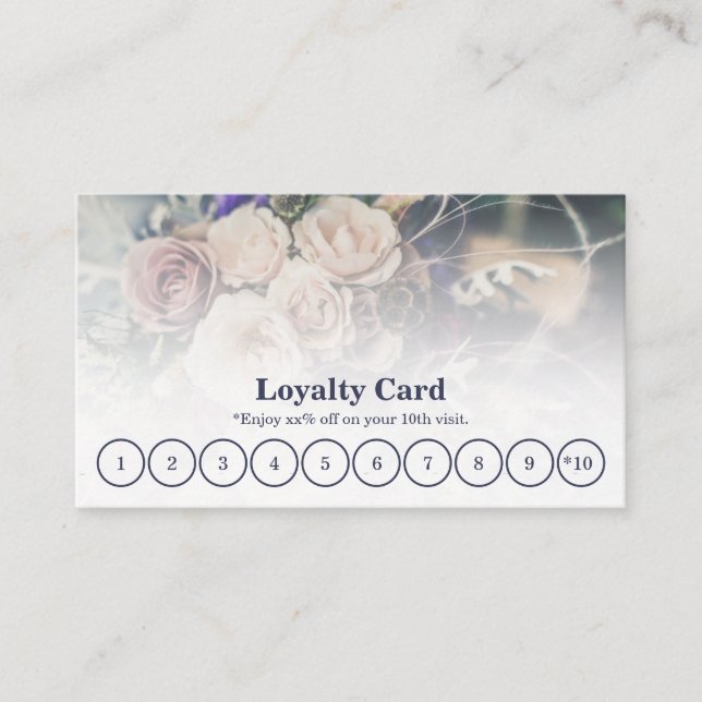 Custom Foto Florist Loyalty Card Treuekarte (Vorderseite)