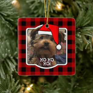 Custom Foto Frame Country Red Buffalo Karo Kariert Keramikornament